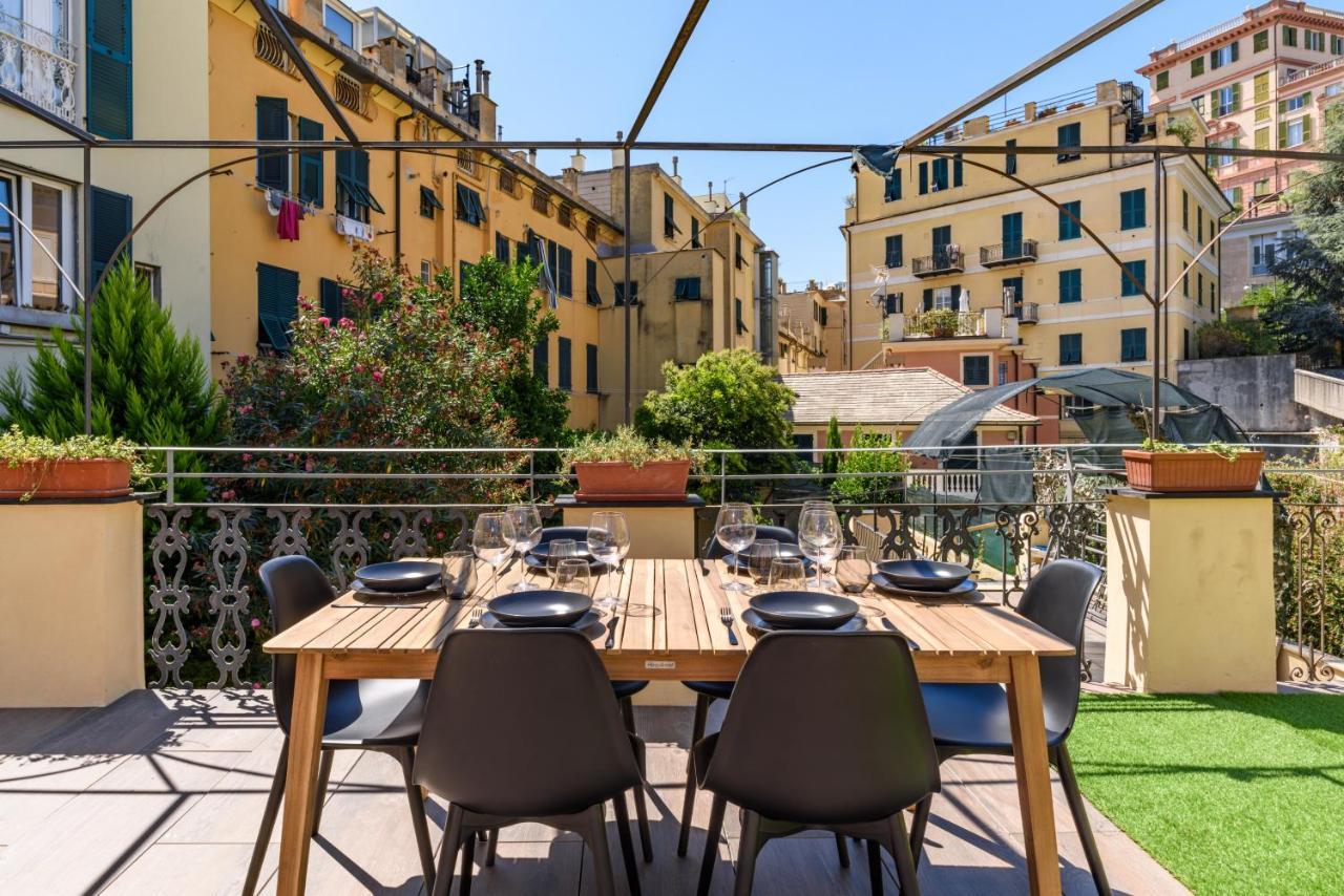 제노바 Esclusivo 130 Mq + Terrazzo Via San Vincenzo 아파트 외부 사진